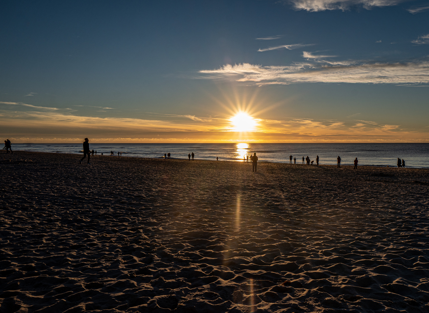 Sonnenuntergang am roten Kliff auf Sylt