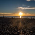 Sonnenuntergang am roten Kliff auf Sylt