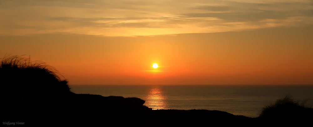 Sonnenuntergang am Roten Kliff bei Kampen/Sylt