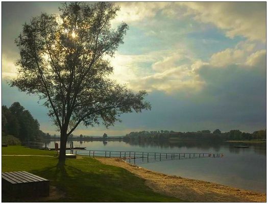 Sonnenuntergang am Rothsee (Franken)