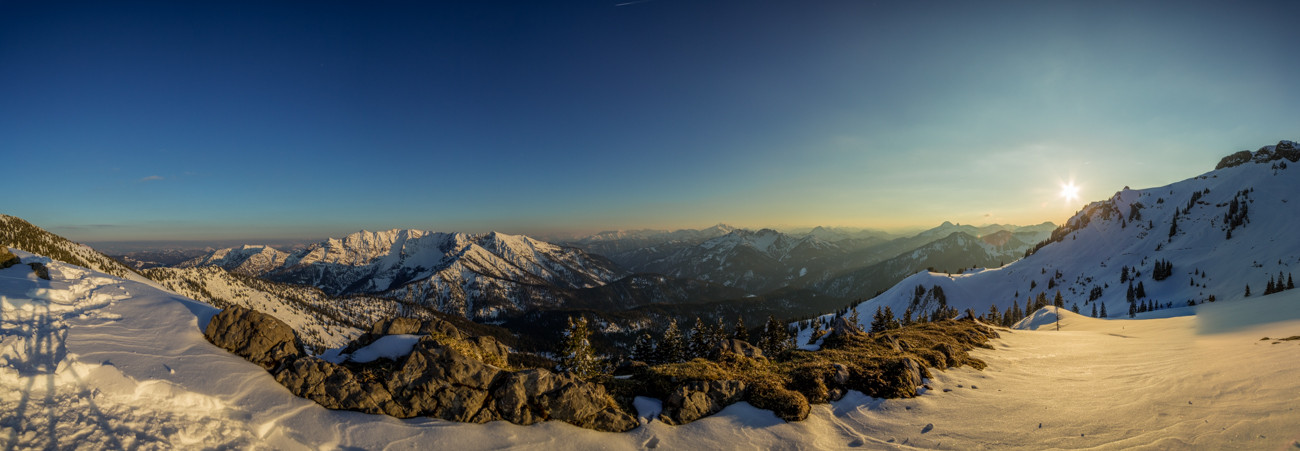 Sonnenuntergang am Rotwandhaus