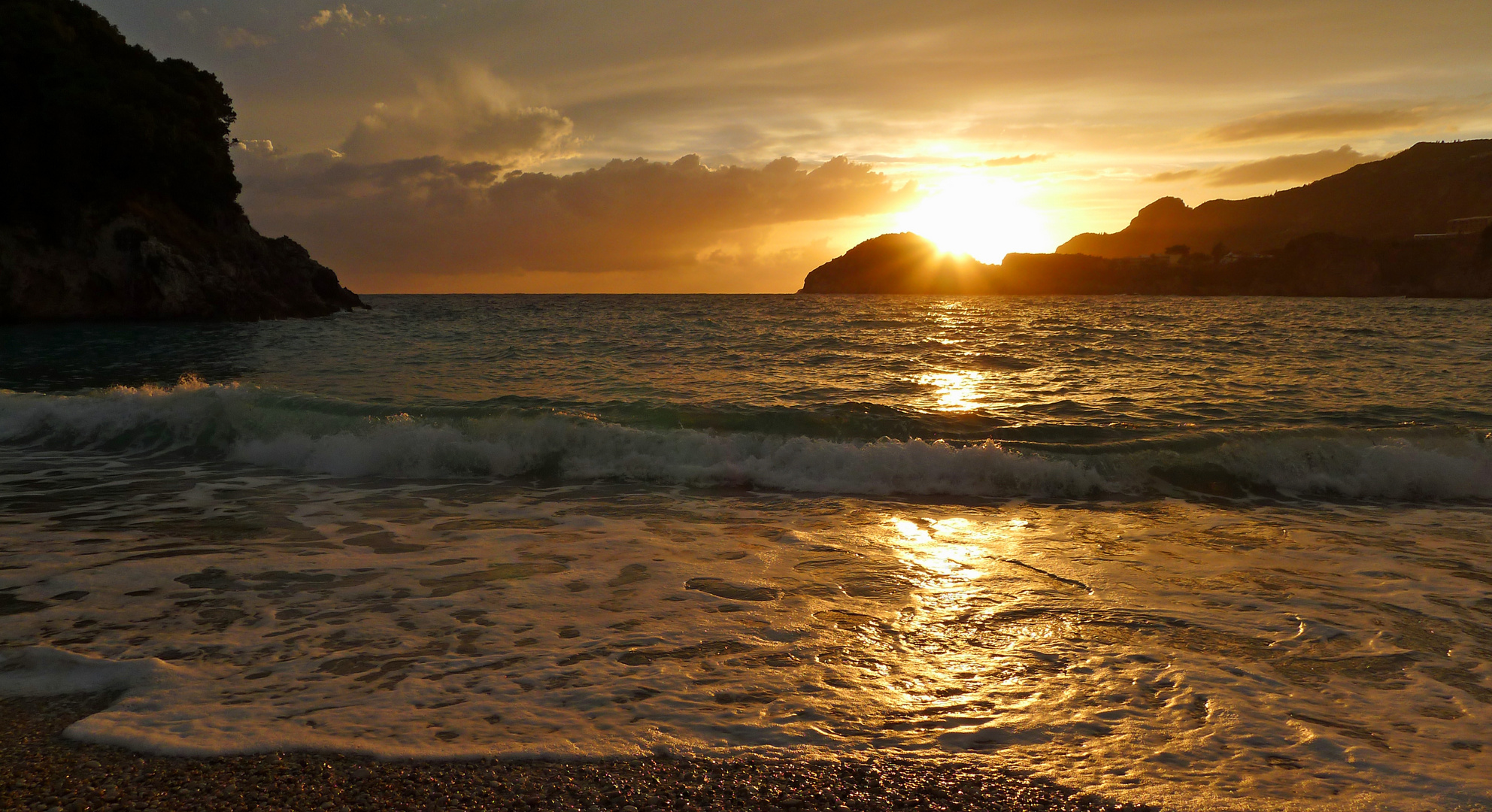 Sonnenuntergang am Rovinja Strand