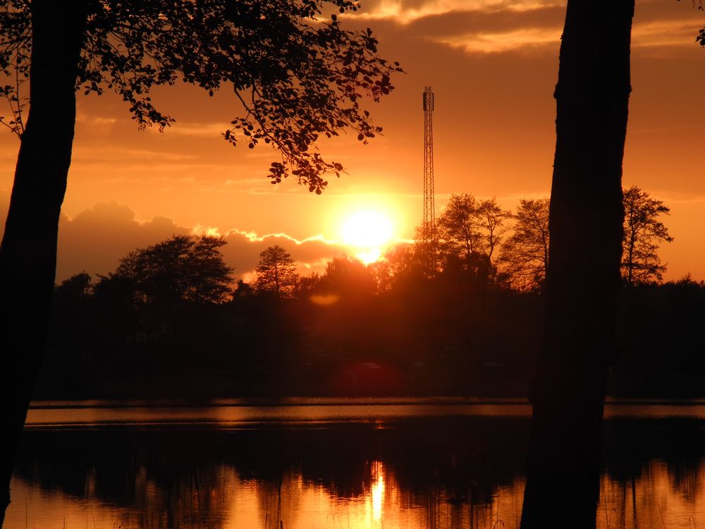 Sonnenuntergang am Rudower See