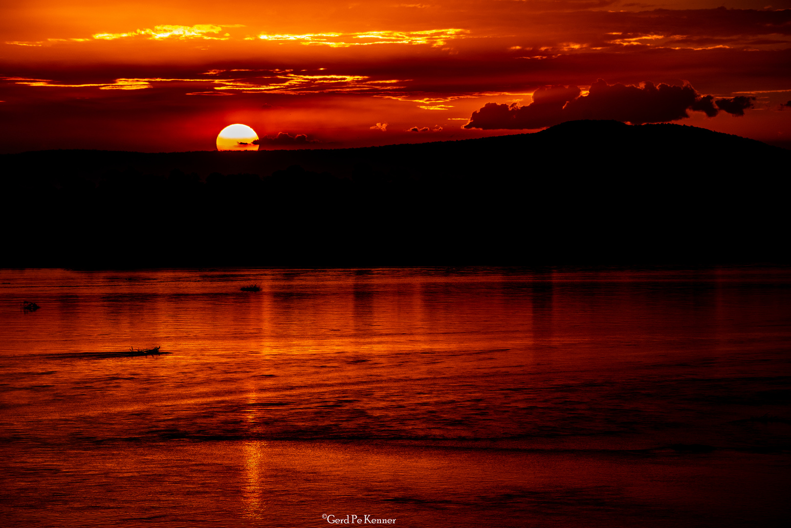 Sonnenuntergang am Rufiji River, Selous Nat. Park/Tanzania