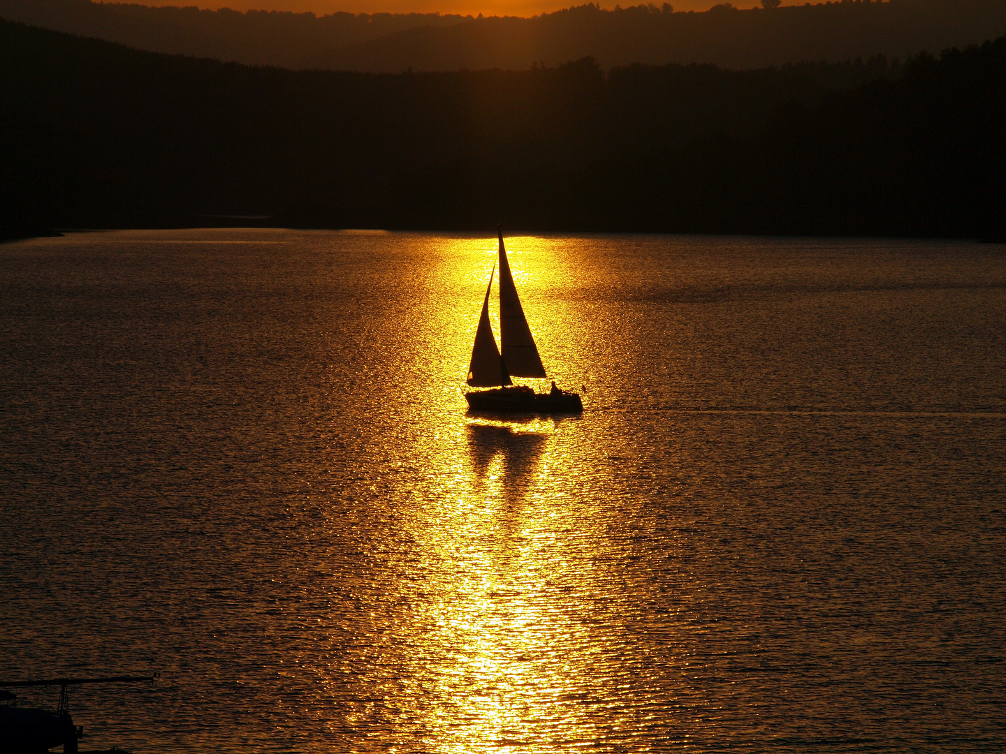 Sonnenuntergang am Rursee Eifel