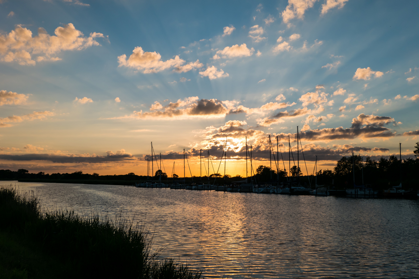 Sonnenuntergang am Ryck