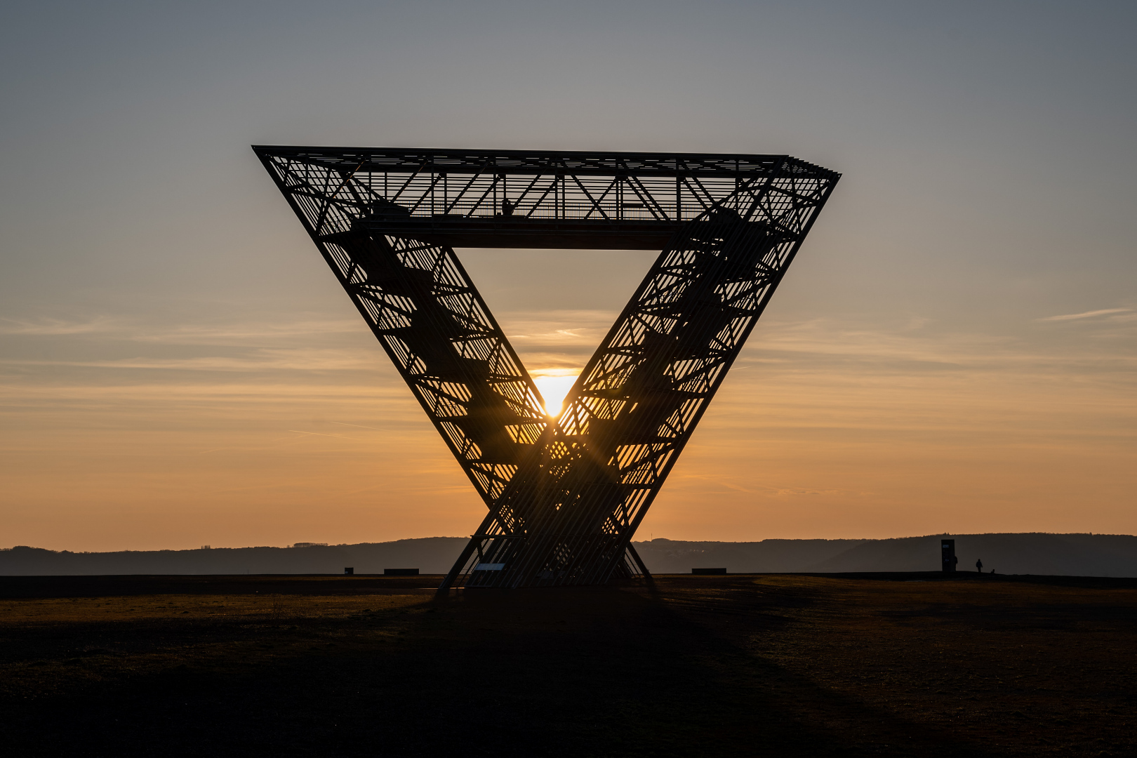 Sonnenuntergang am Saarpolygon