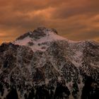 Sonnenuntergang am Säuling im Allgäu