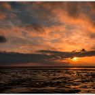 Sonnenuntergang am Sahlenburger Strand