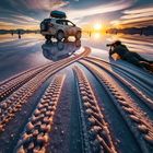 Sonnenuntergang am Salar de Uyuni (KI Bild mit DALL·E 3)