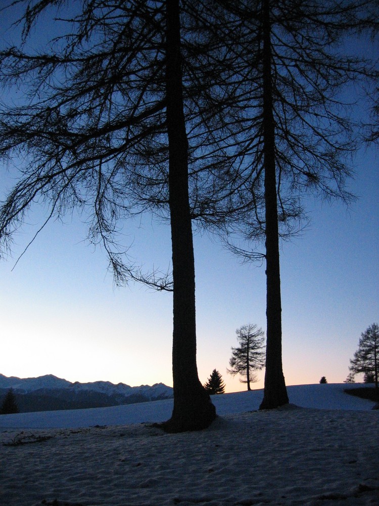 Sonnenuntergang am Salten oberhalb Bozen Jänner 2008 - 2