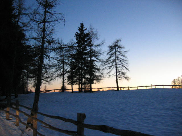 Sonnenuntergang am Salten oberhalb Bozen - Jänner 2008