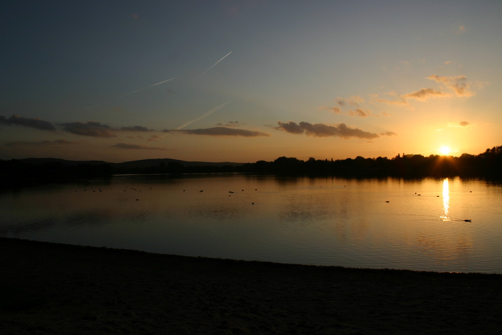 Sonnenuntergang am Salzgitter-See 10/2009