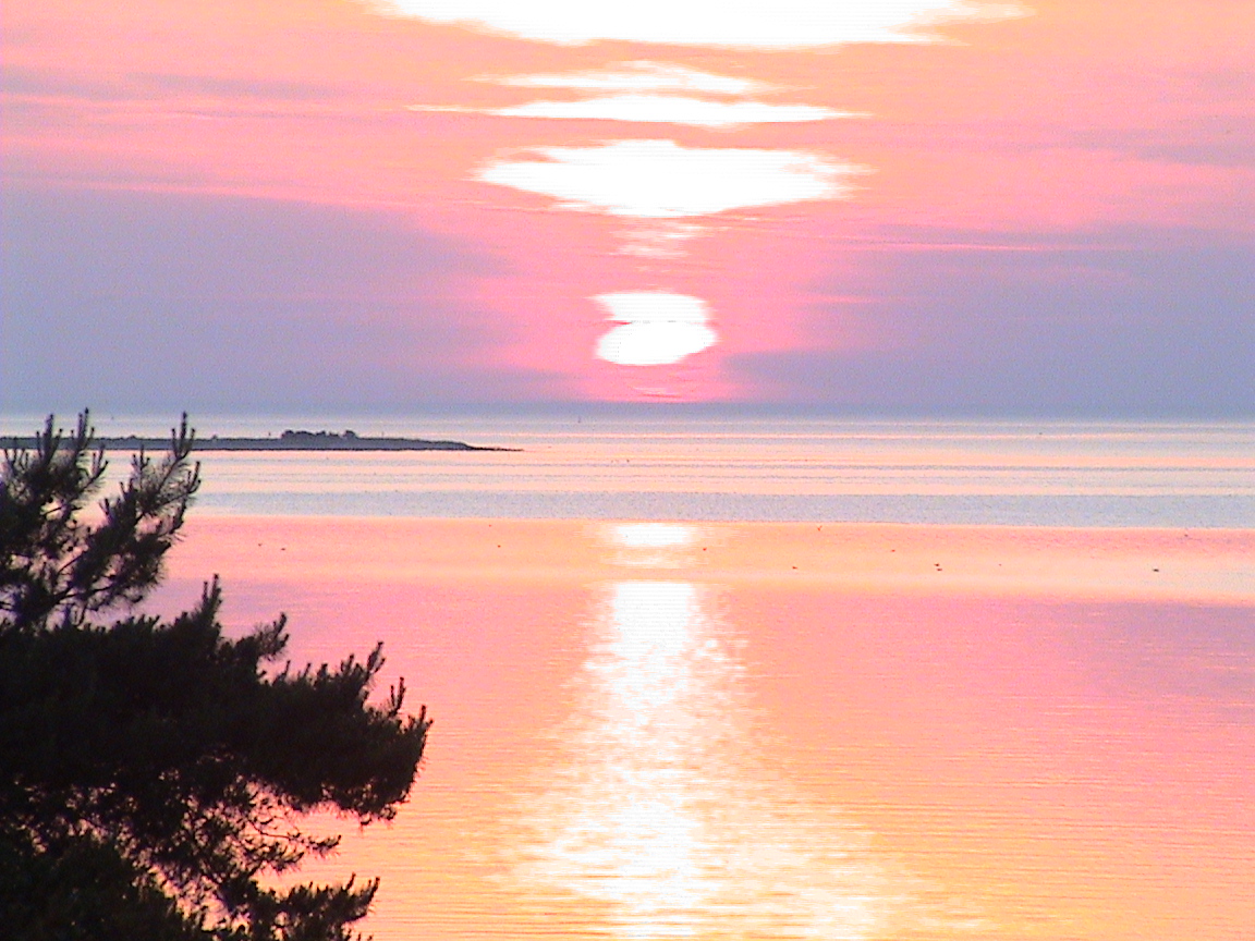 Sonnenuntergang am Salzhaff