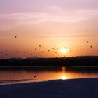 Sonnenuntergang am Salzsee