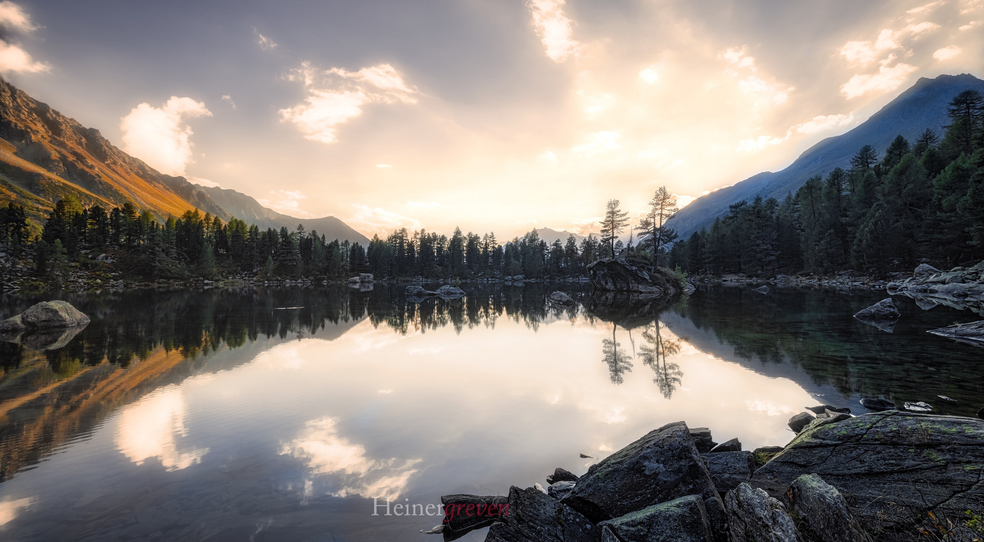 Sonnenuntergang am Saoseosee 