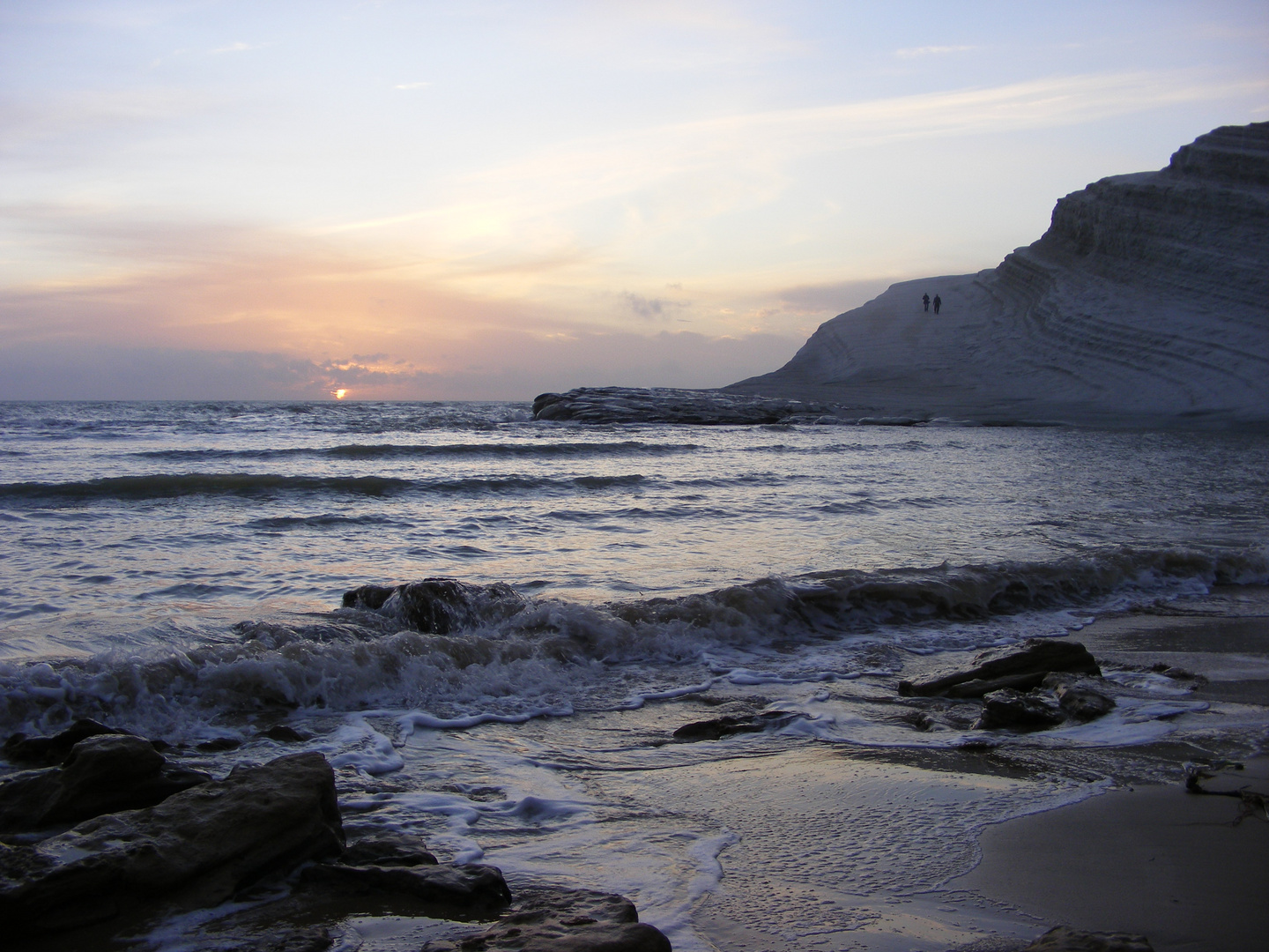 Sonnenuntergang am Scala dei Turchi