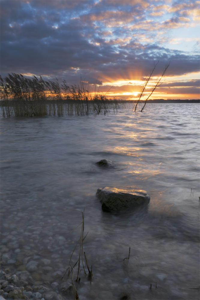 Sonnenuntergang am Schalditzer See