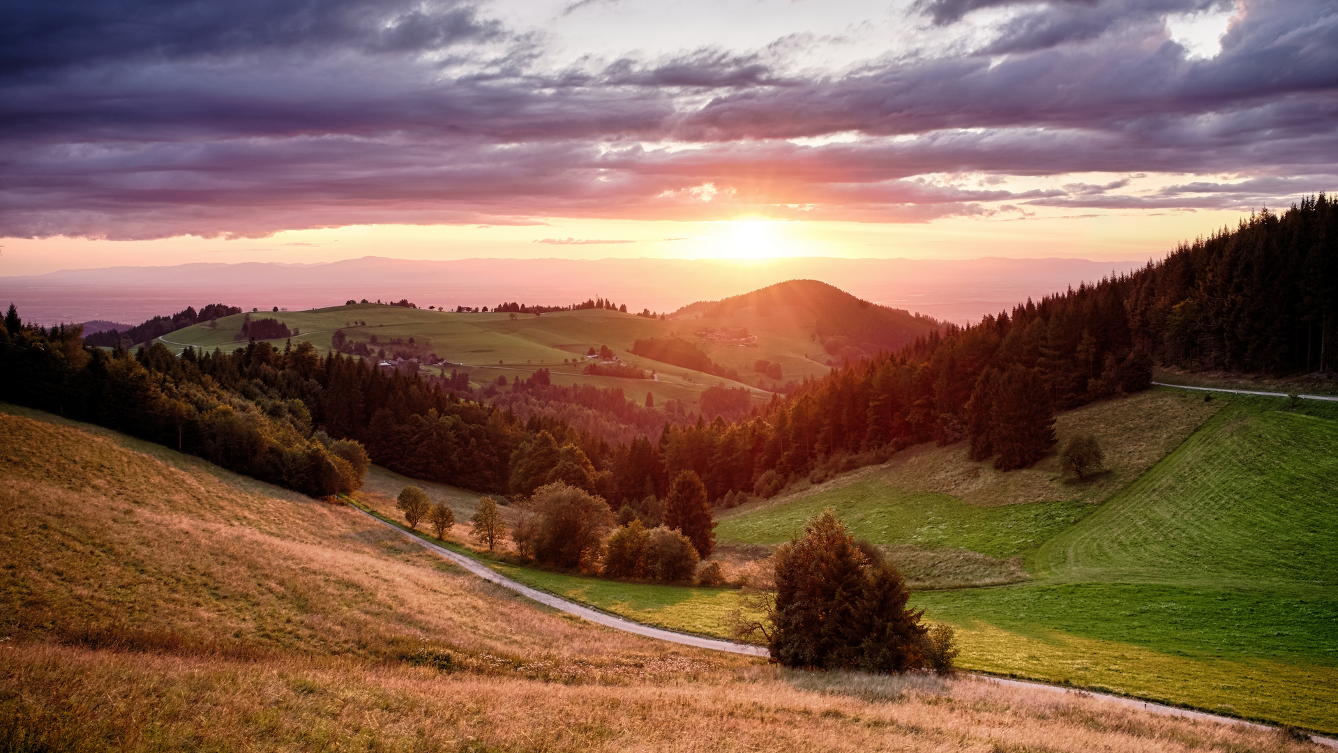 Sonnenuntergang am Schauinsland