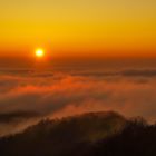 Sonnenuntergang am Schaumberg im Nordsaarland