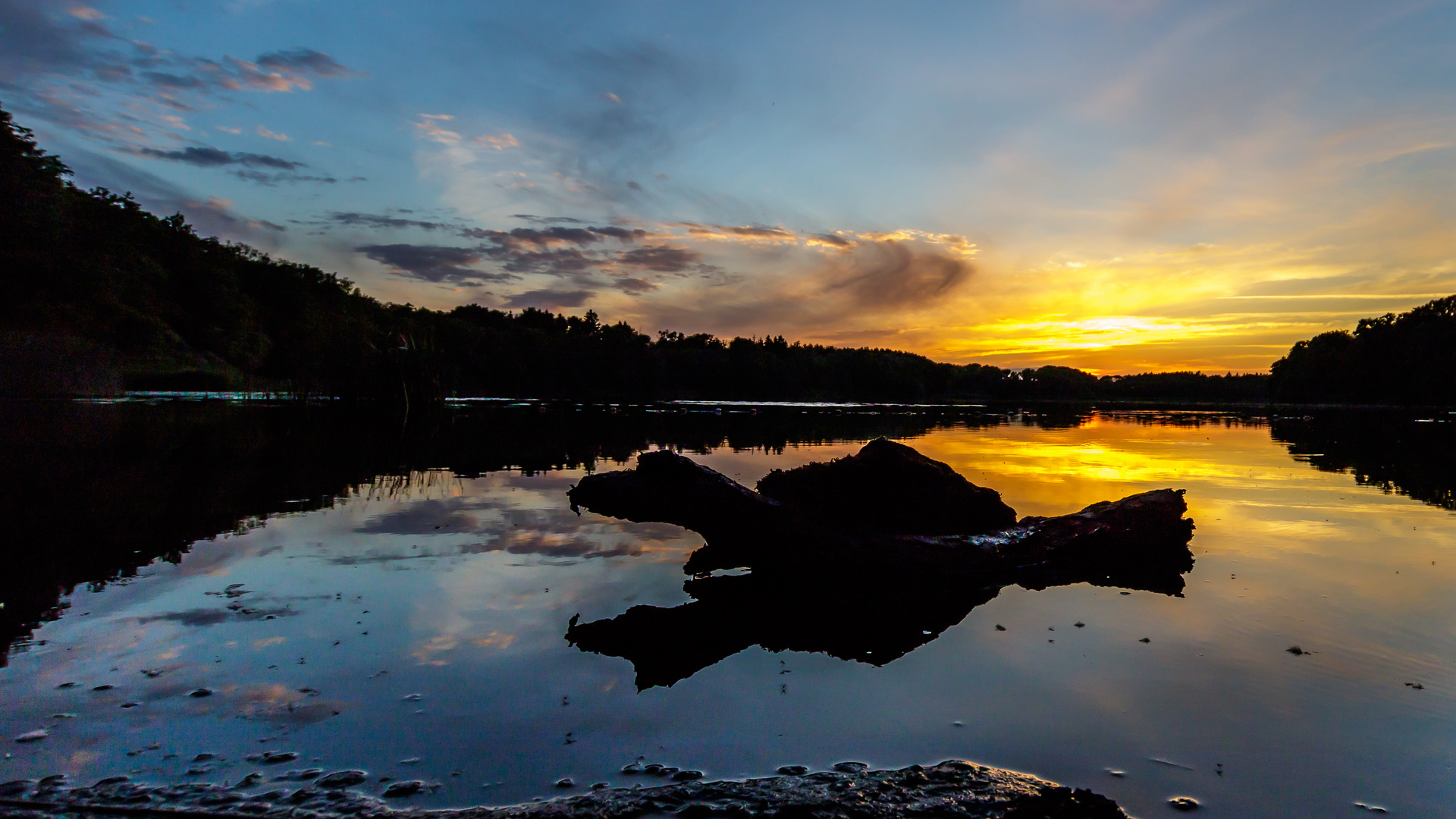 Sonnenuntergang am Schierensee