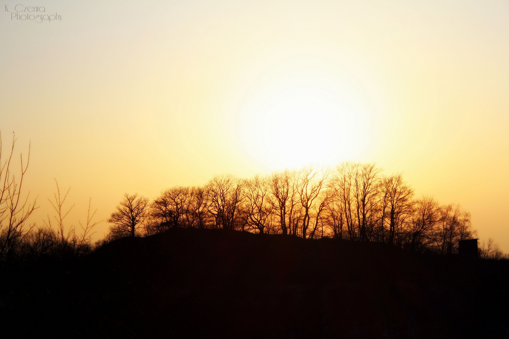 Sonnenuntergang am Schiessstand