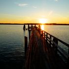 Sonnenuntergang am Schiffssteg in Buch / Ammersee