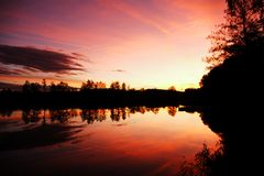 Sonnenuntergang am Schleinsee