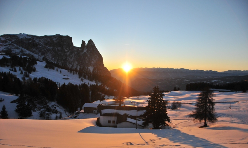 Sonnenuntergang am Schlern