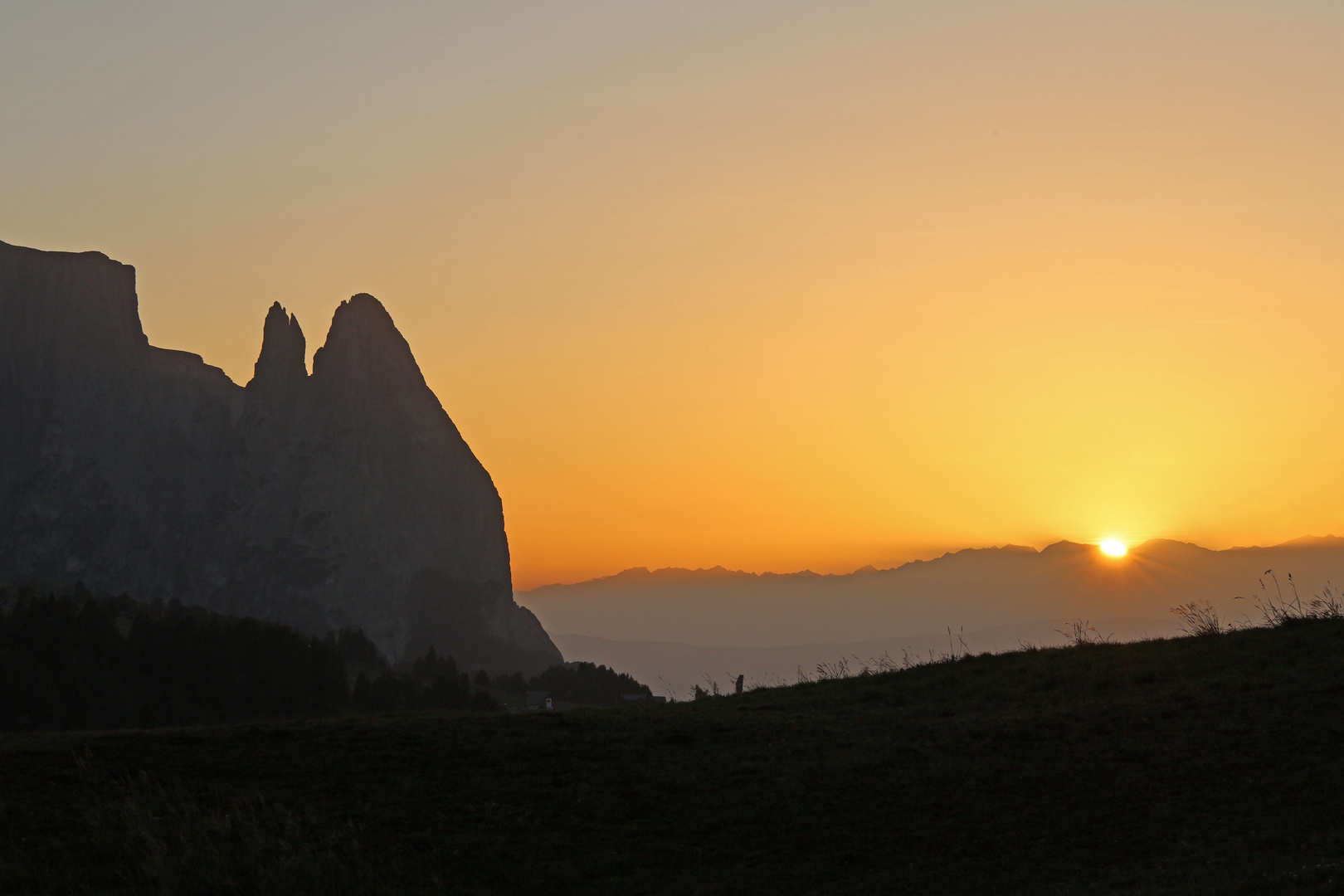 Sonnenuntergang am Schlern...