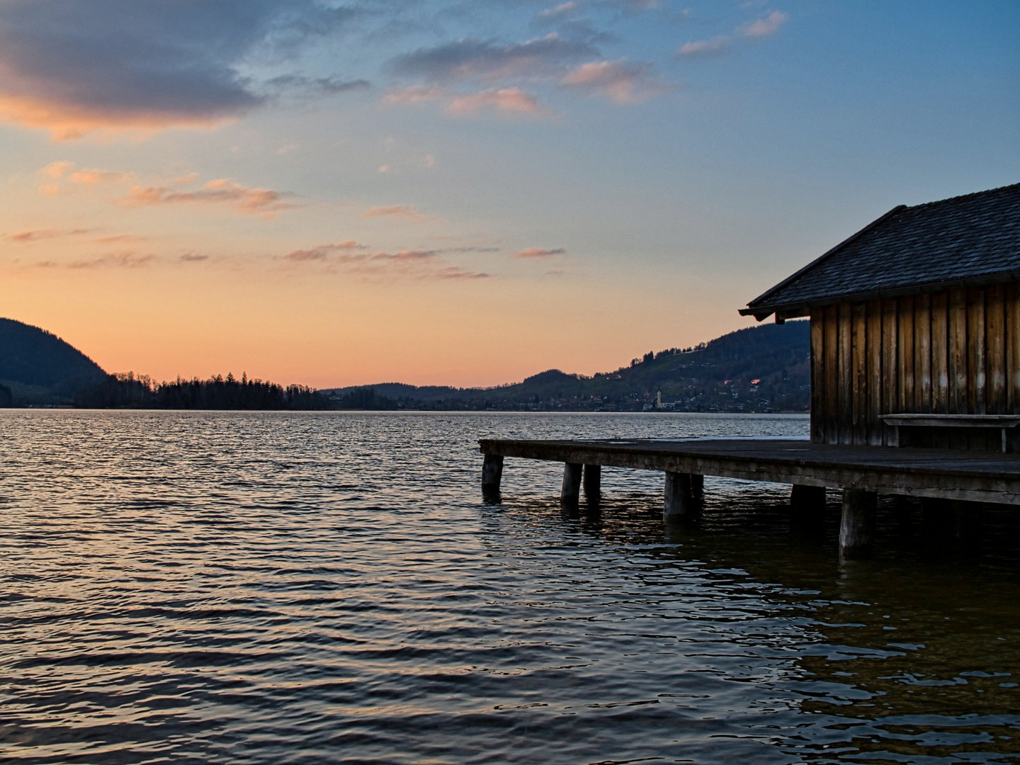 Sonnenuntergang am Schliersee