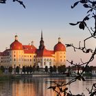 Sonnenuntergang am Schloss Moritzbrug..........