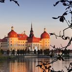 Sonnenuntergang am Schloss Moritzbrug..........