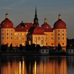 Sonnenuntergang am Schloss Moritzbrug...........