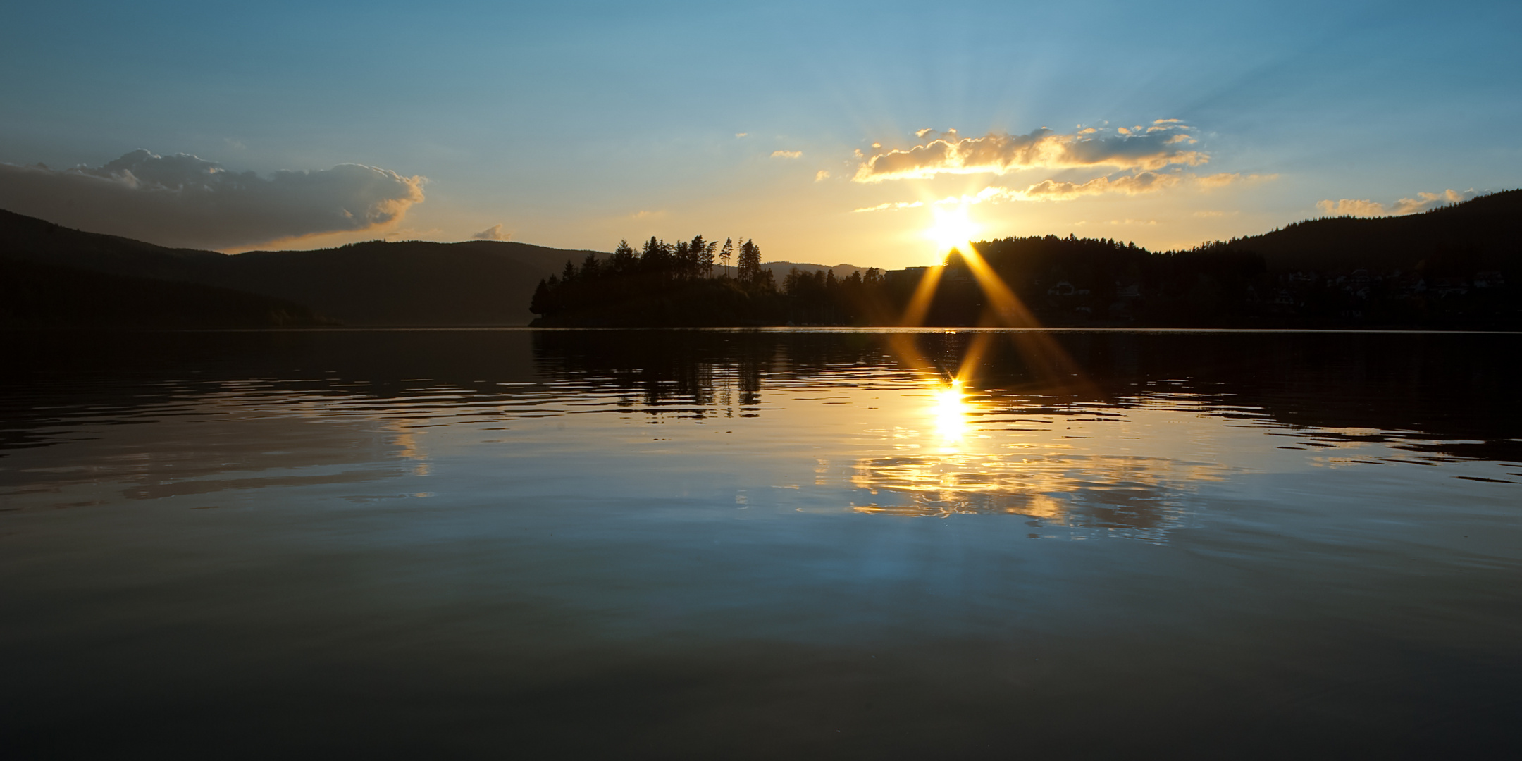 Sonnenuntergang am Schluchsee.