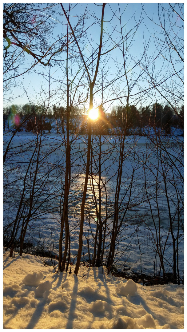 Sonnenuntergang am Schlüchtsee