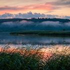 Sonnenuntergang am Schmachter See