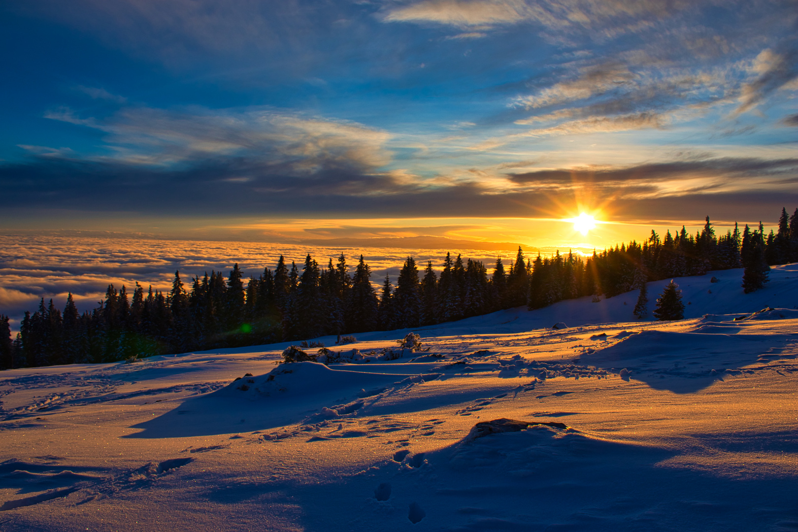 Sonnenuntergang am Schöckl