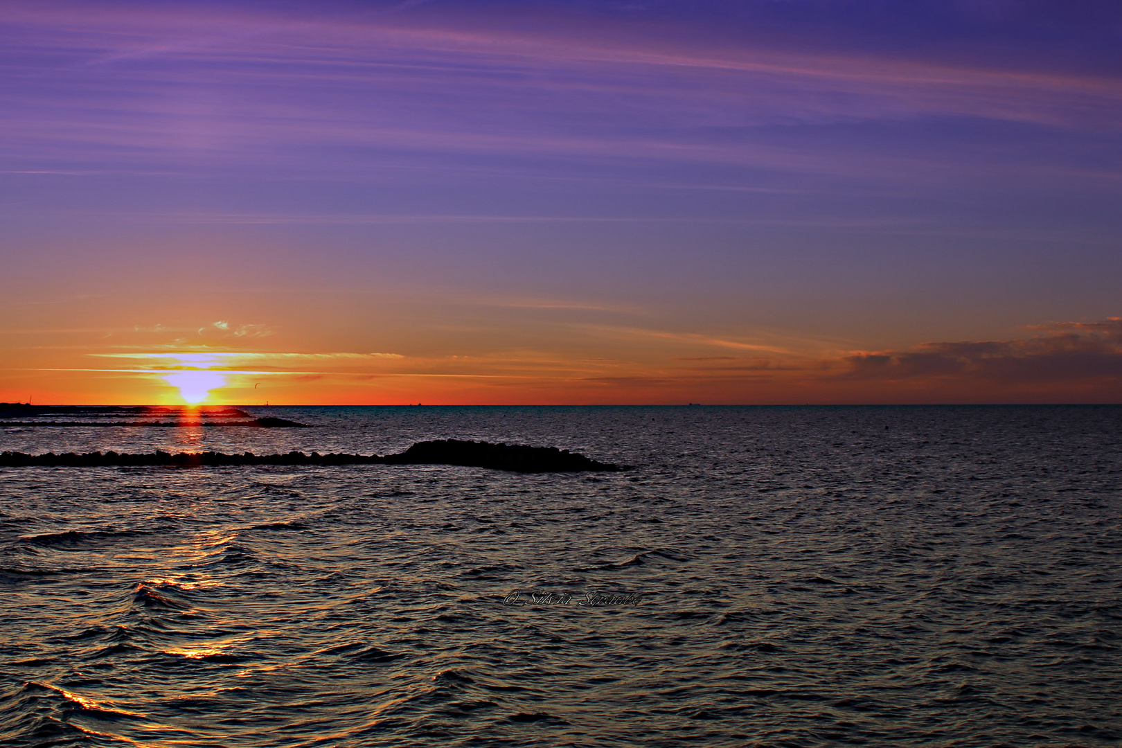 Sonnenuntergang am Schönberger Strand im Juni 2019 