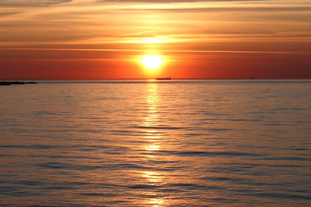 Sonnenuntergang am Schönbergerstrand