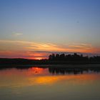 sonnenuntergang am schönen chiemsee