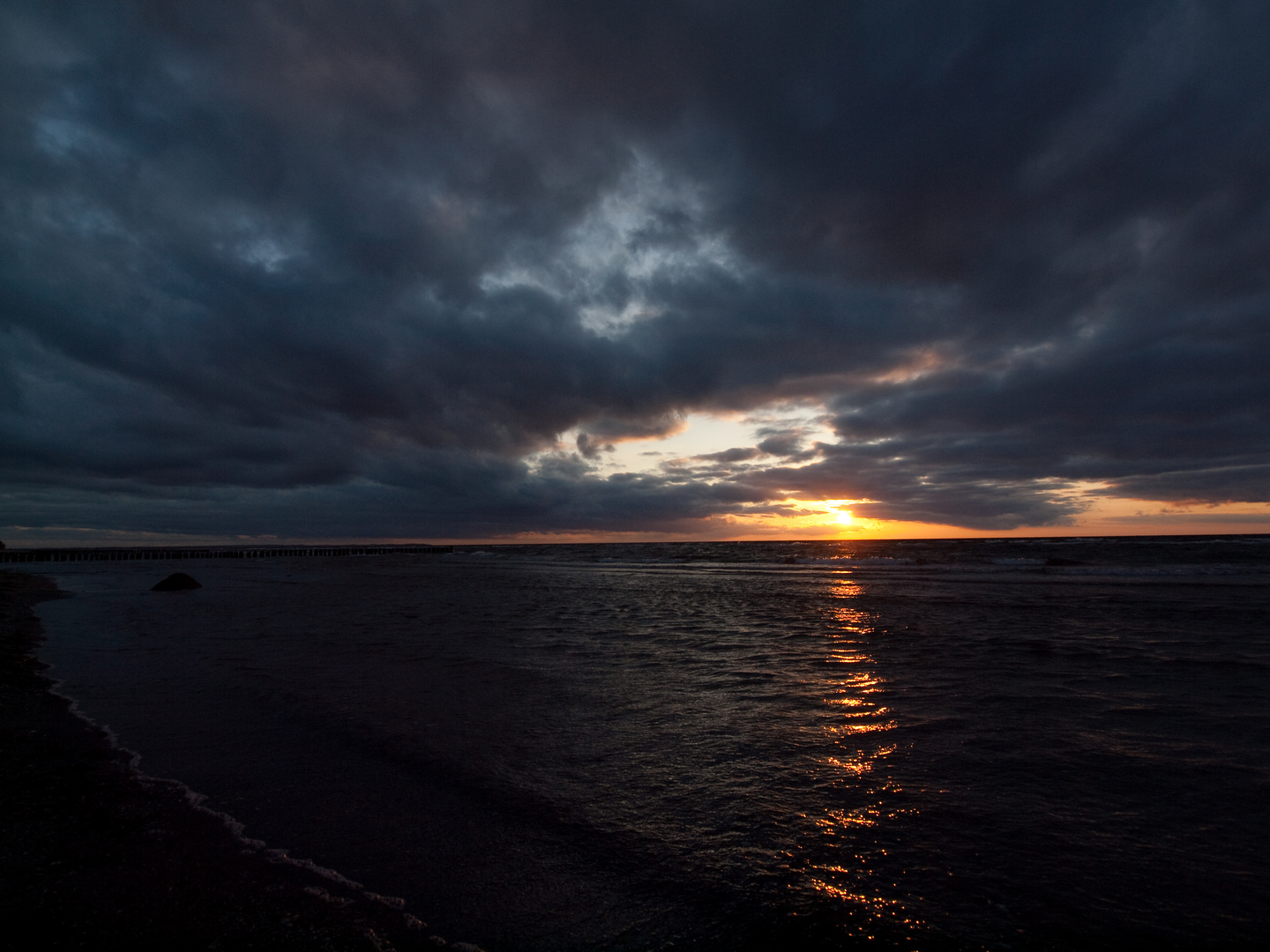 Sonnenuntergang am Schwarzen Busch, Insel Poel