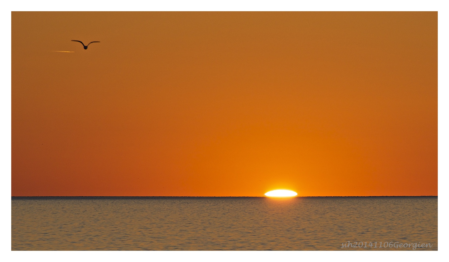 Sonnenuntergang am schwarzen Meer