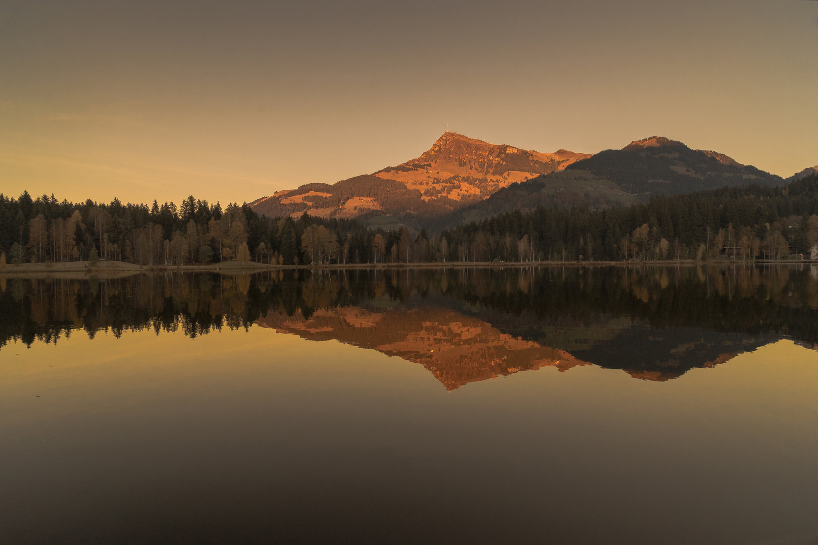 Sonnenuntergang am Schwarzsee