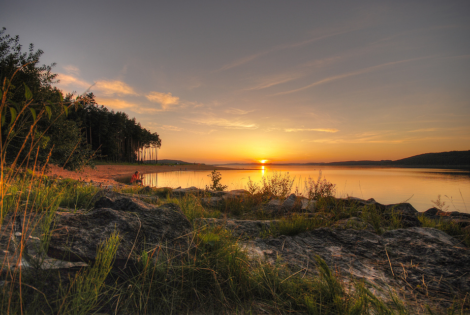 Sonnenuntergang am See