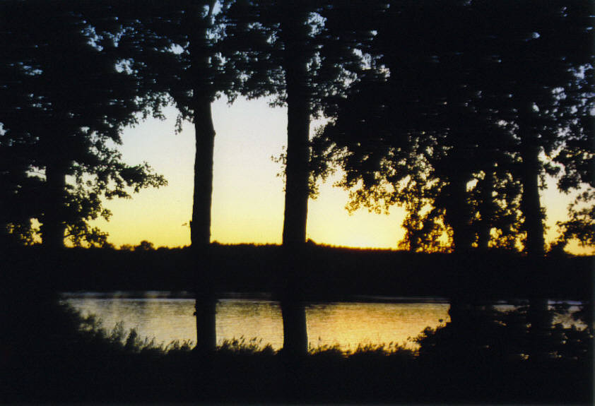 Sonnenuntergang am see