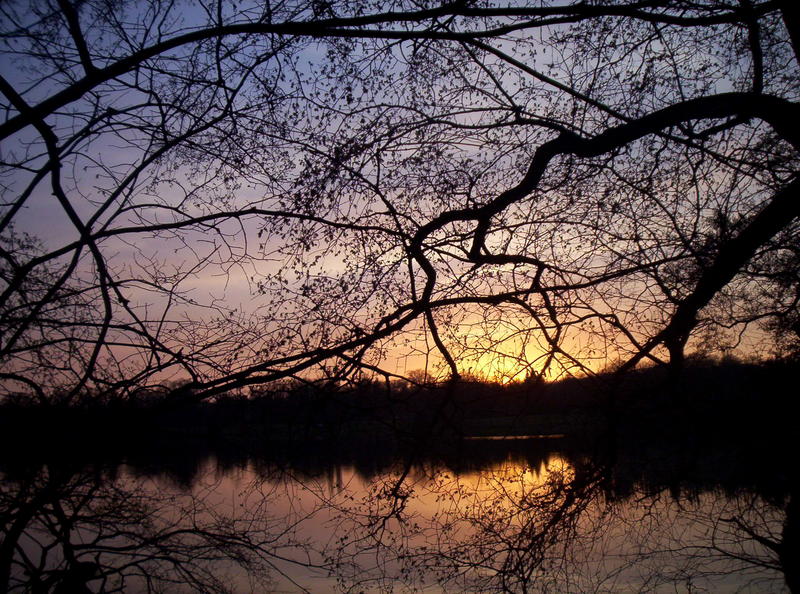 sonnenuntergang am see