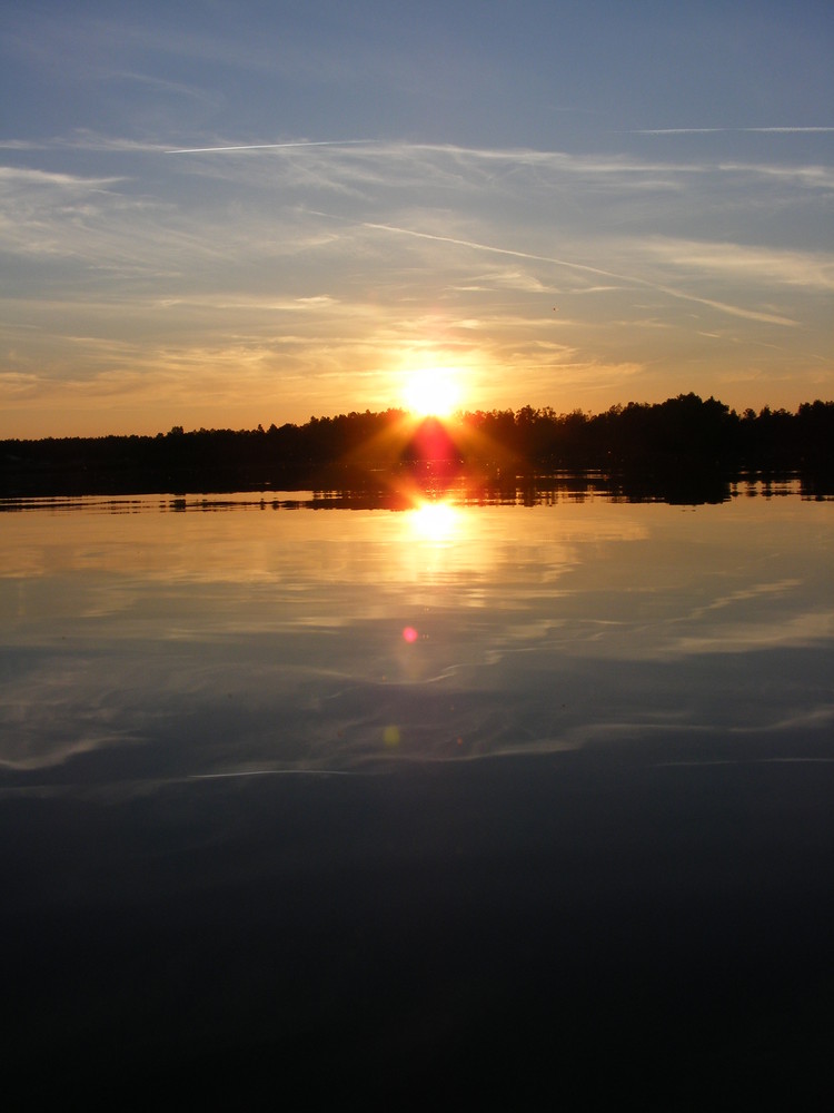 sonnenuntergang am see