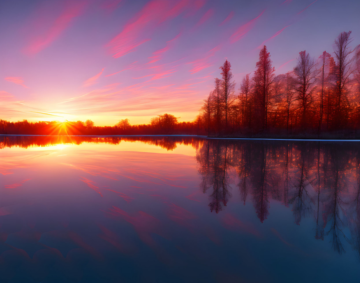 Sonnenuntergang am See 