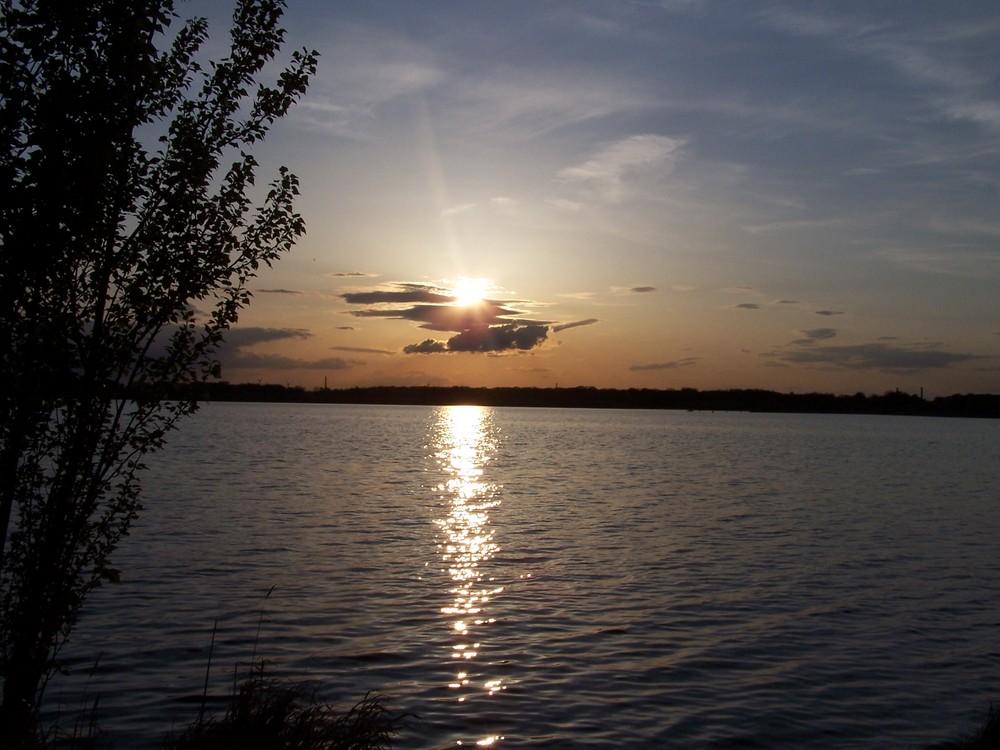 sonnenuntergang am see